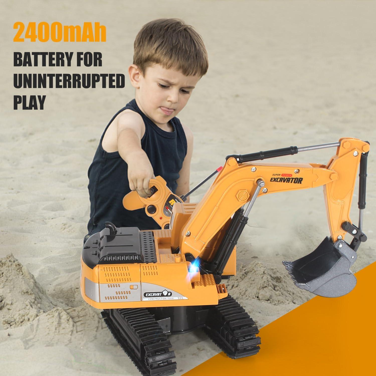 Excavadora RC Jiakora Z6809A para Niños 6-12 Años con Luz