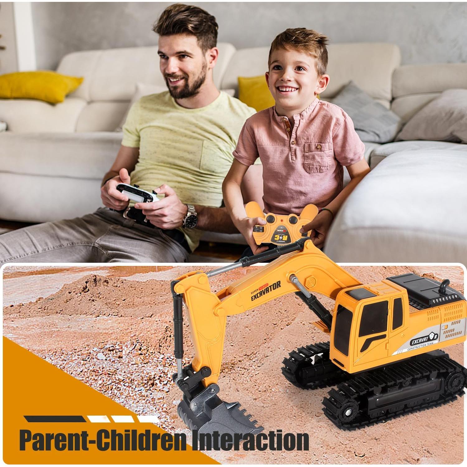 Excavadora RC Jiakora Z6809A para Niños 6-12 Años con Luz