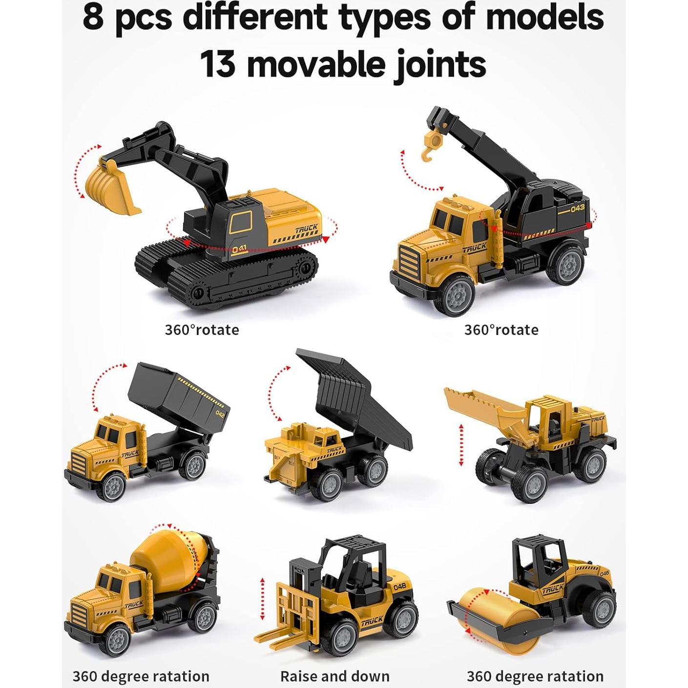 Juguetes de Construcción Geyiie - Camiones Mini 8 Piezas