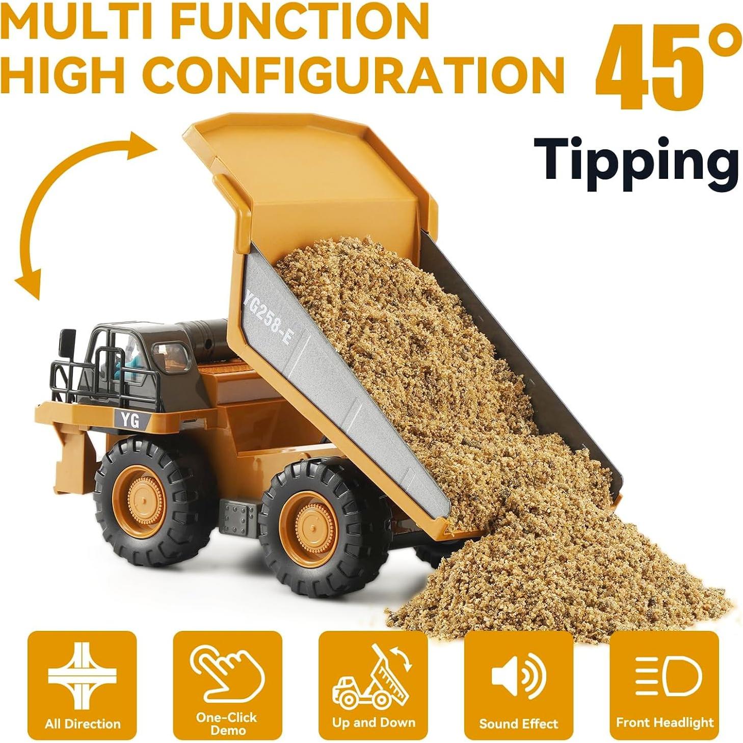 Camión Volquete RC KIZJORYA 1:20 con Luz y Sonido