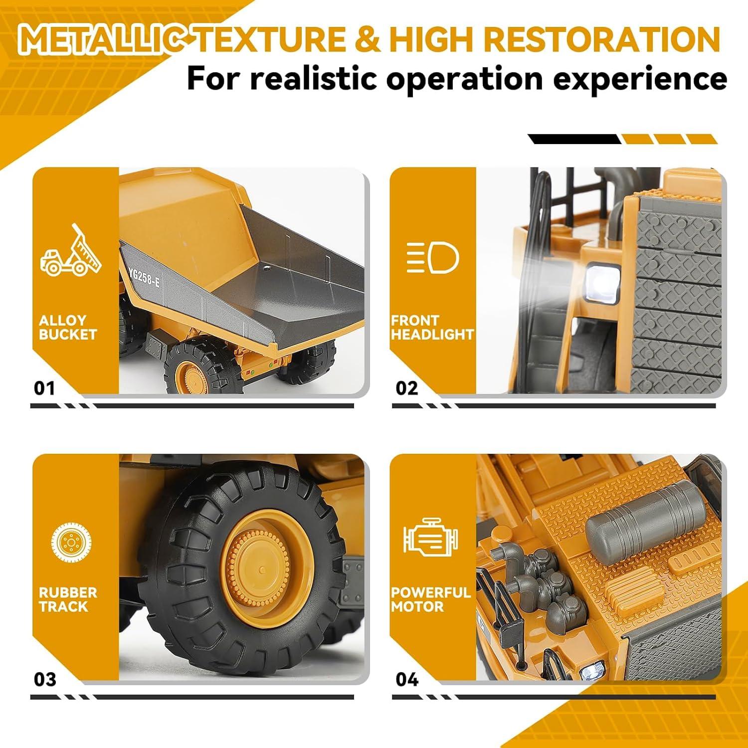 Camión Volquete RC KIZJORYA 1:20 con Luz y Sonido