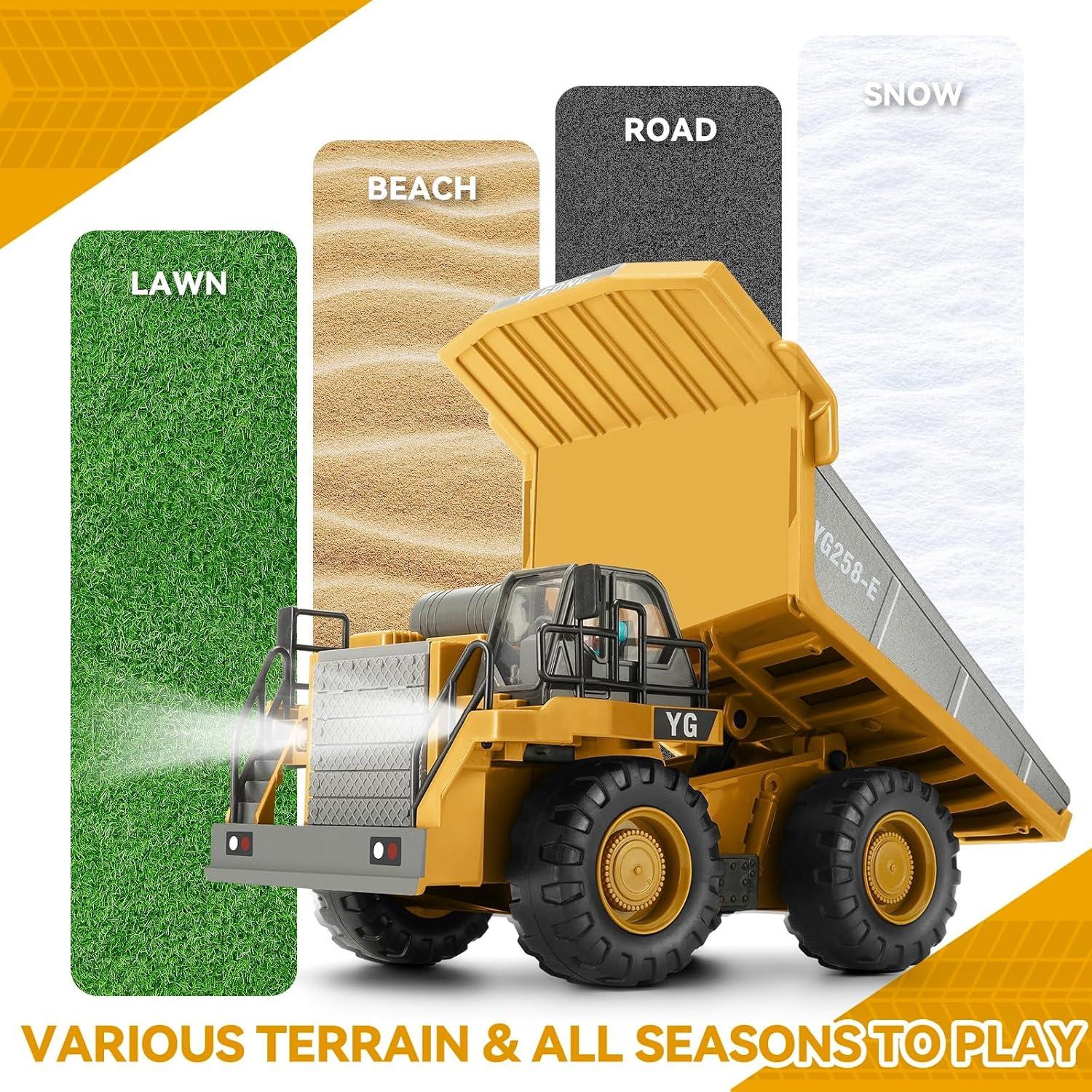 Camión Volquete RC KIZJORYA 1:20 con Luz y Sonido