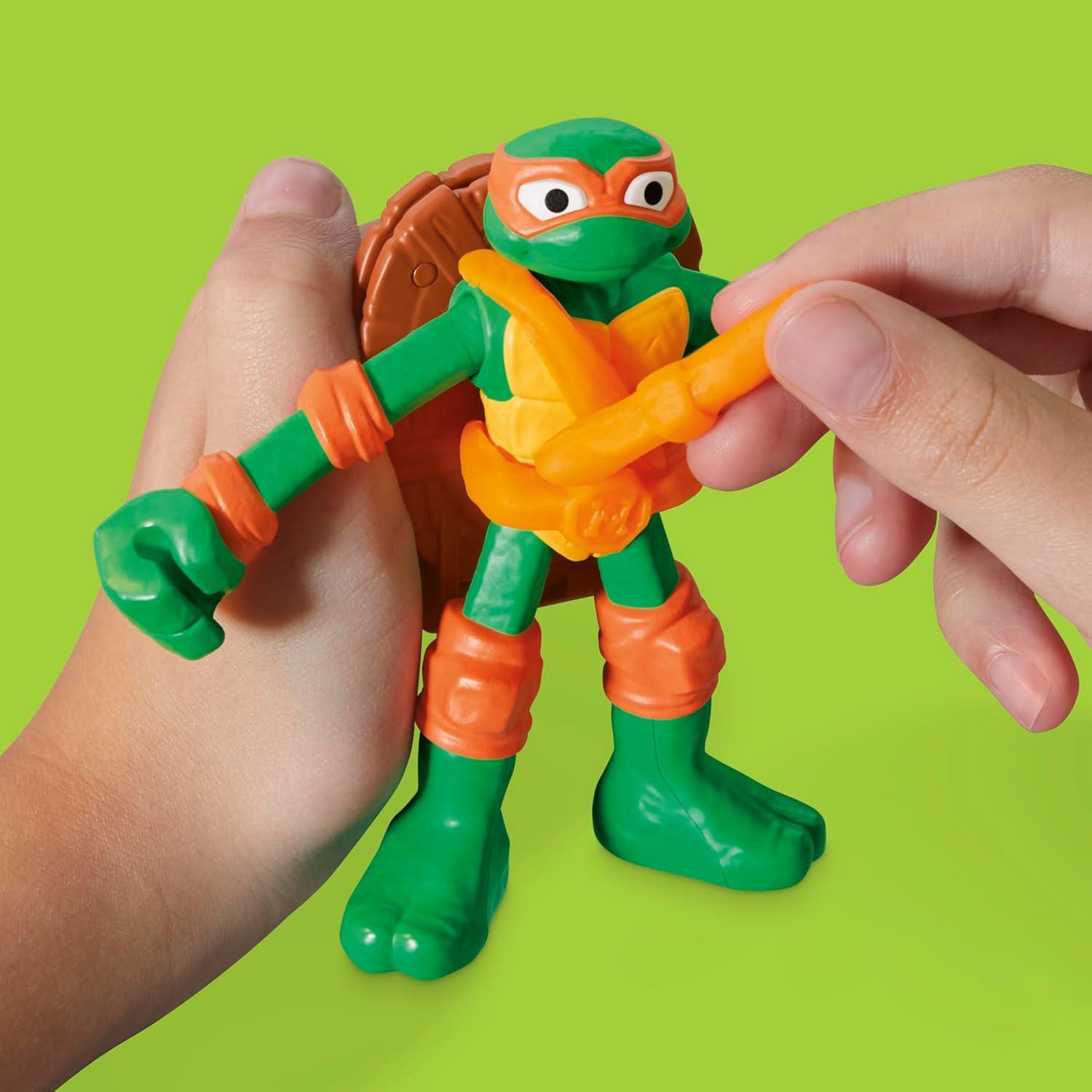 Conjunto Play-Doh Tortugas Ninja 4 Figuras Flexibles 10 cm