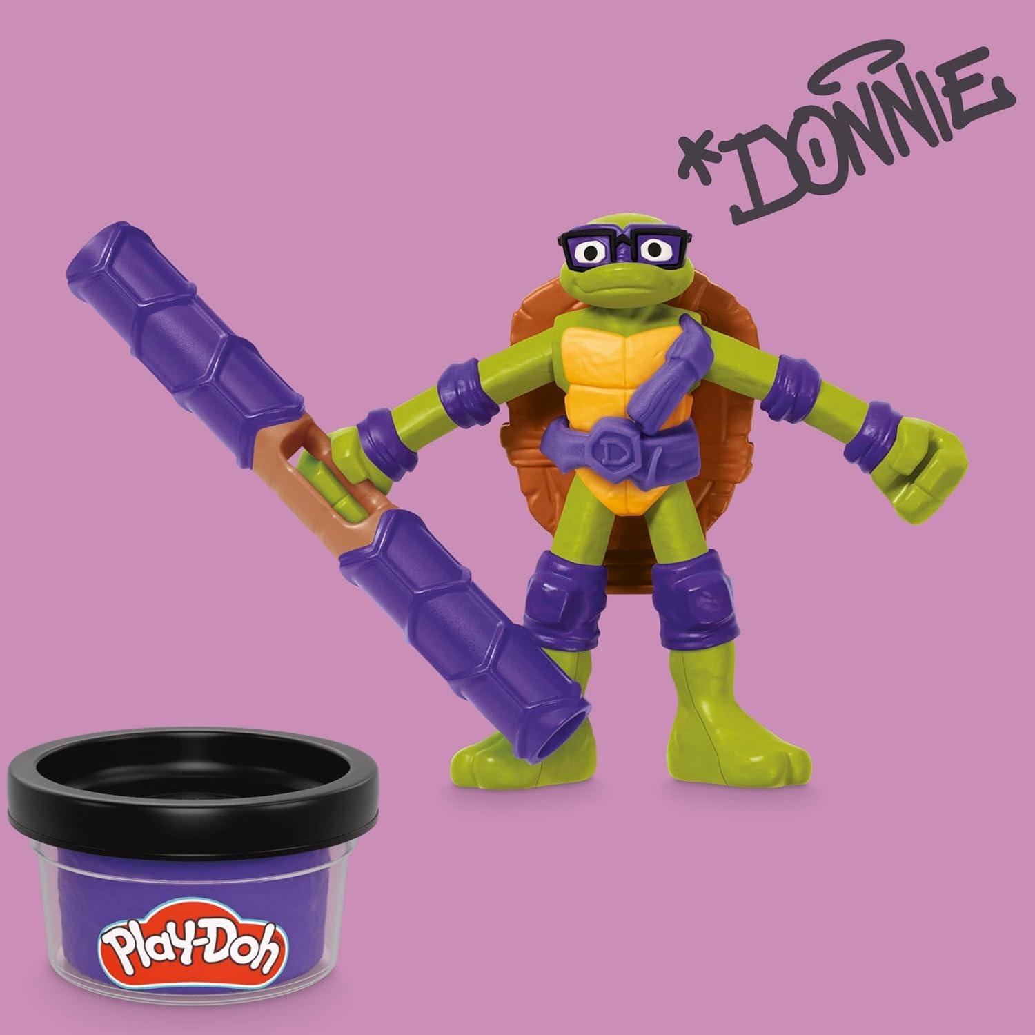 Conjunto Play-Doh Tortugas Ninja 4 Figuras Flexibles 10 cm