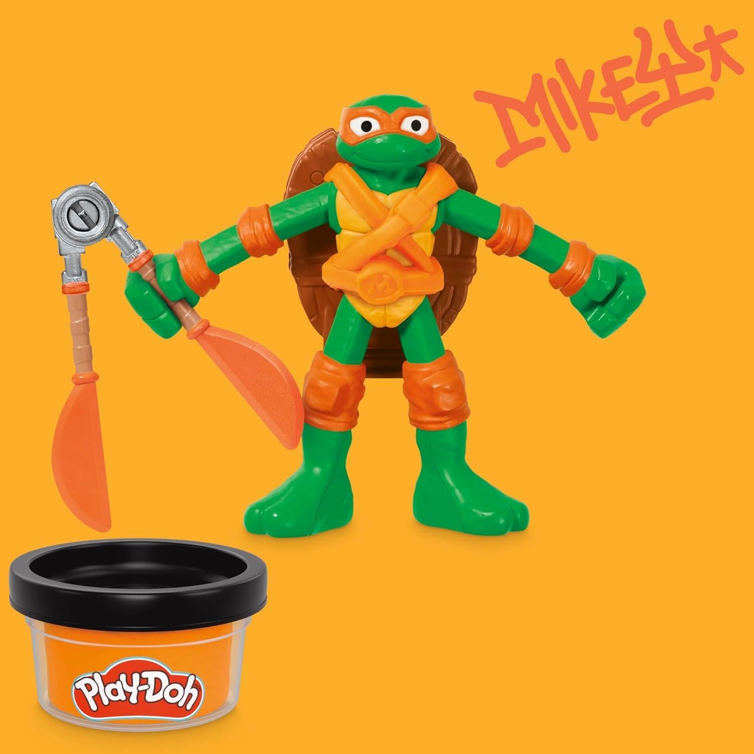 Conjunto Play-Doh Tortugas Ninja 4 Figuras Flexibles 10 cm