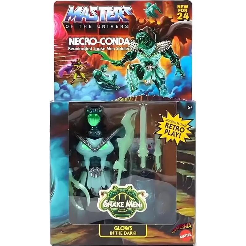 Figura de Acción MOTU Necro-Conda Mattel 13.97 cm Brilla en la Oscuridad