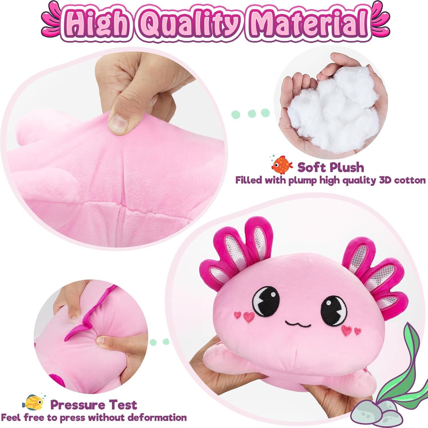Peluche Axolote Rosa Officygnet 33 cm Suave y Kawaii