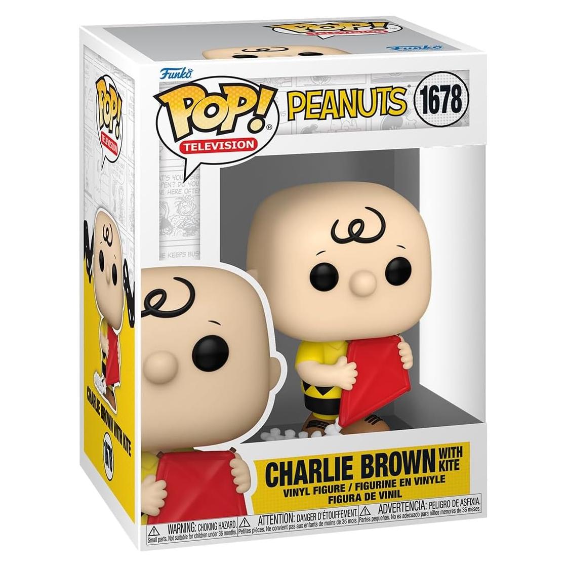 Figura Funko Pop Peanuts Charlie Brown con Cometa 8.4cm