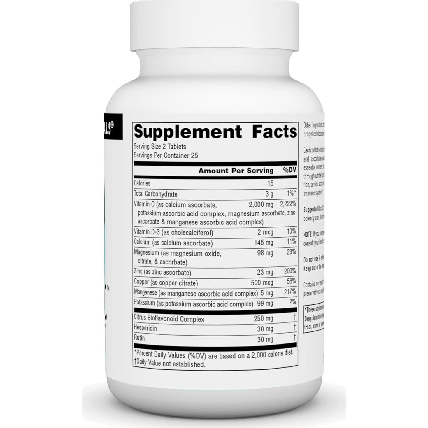 Vitamina C Source Naturals Ultimate Ascorbate C 2000 mg 50 Tabletas