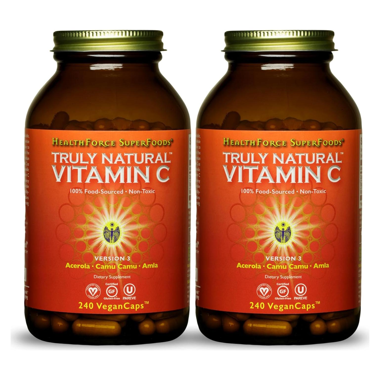 Vitamina C Natural Healthforce Superfoods - 120 Cápsulas Veganas