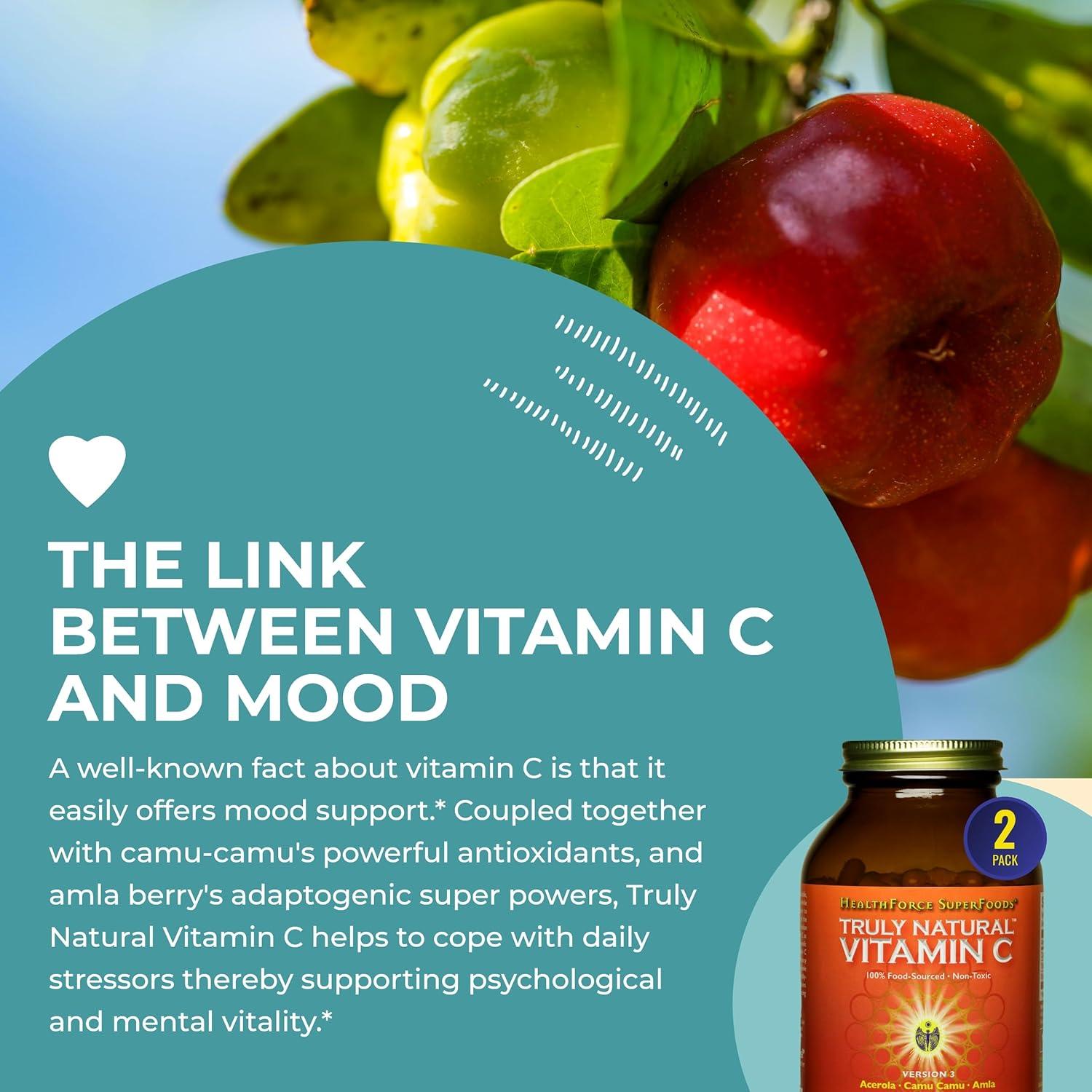 Vitamina C Natural Healthforce Superfoods - 120 Cápsulas Veganas