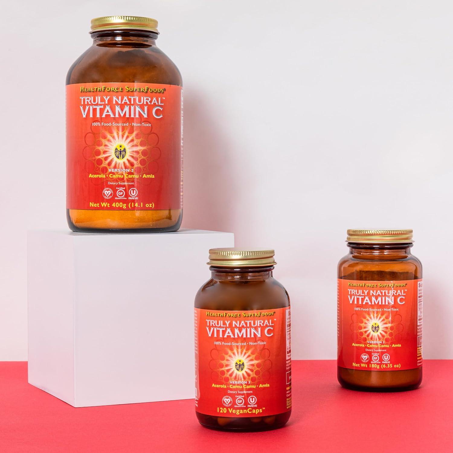 Vitamina C Natural Healthforce Superfoods - 120 Cápsulas Veganas