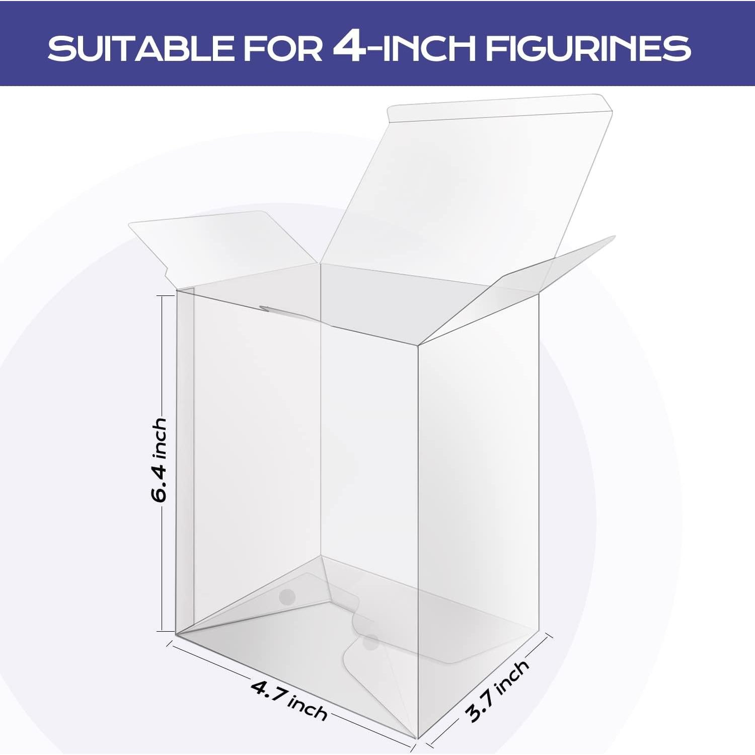 Paquete de 100 Protectores Transparentes Kishite para Figuras Pop 10.16 cm