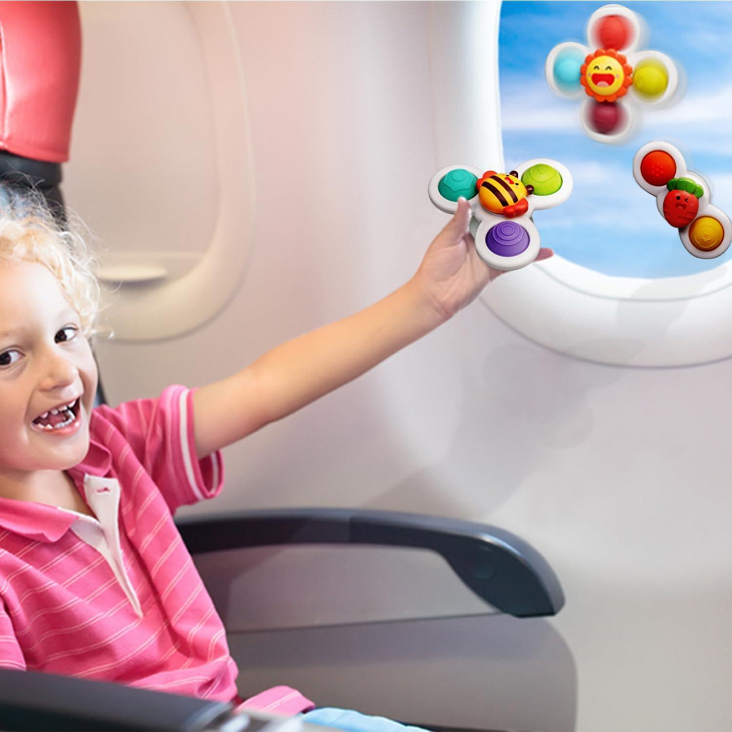 Juguetes de baño sensorial LiKee con ventosa para bebés 6+ meses