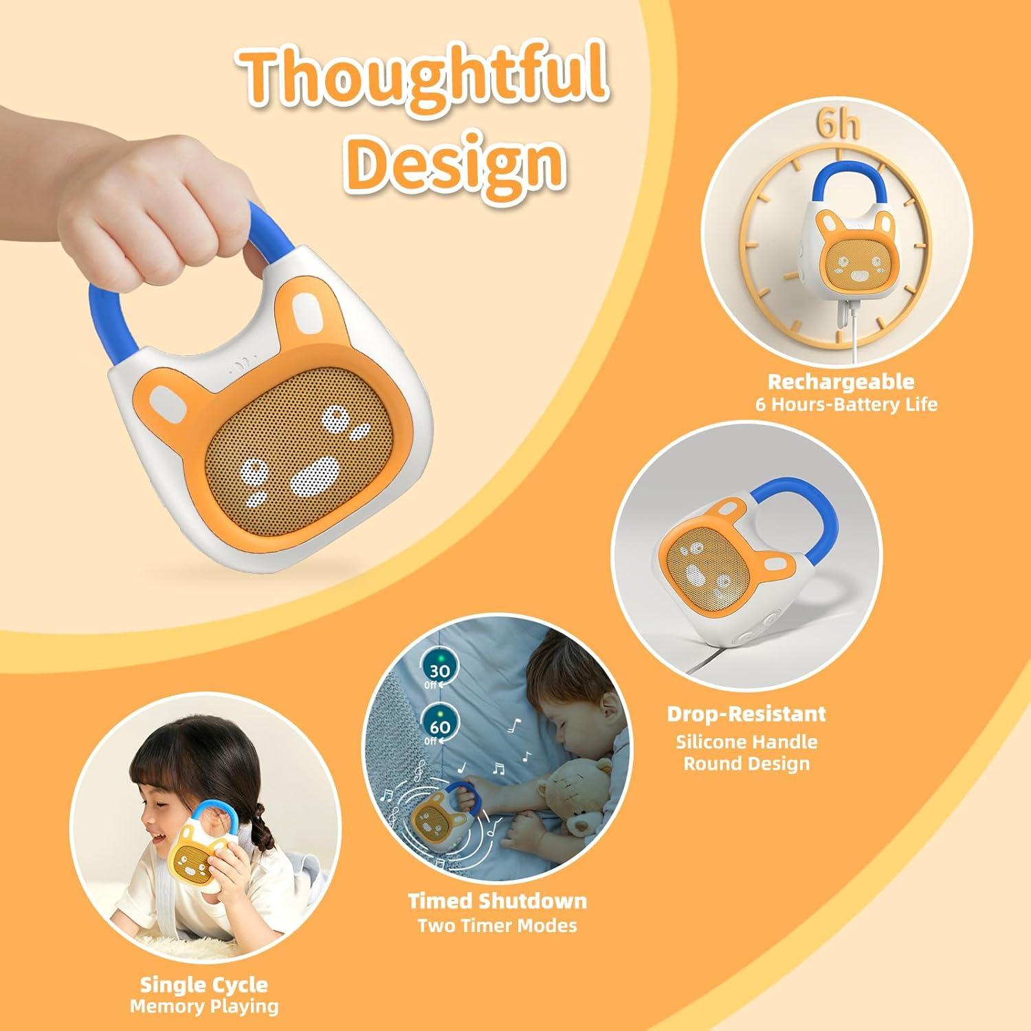 Reproductor de Música Portátil Alilo Pocket Bunny para Niños 1-6 Años