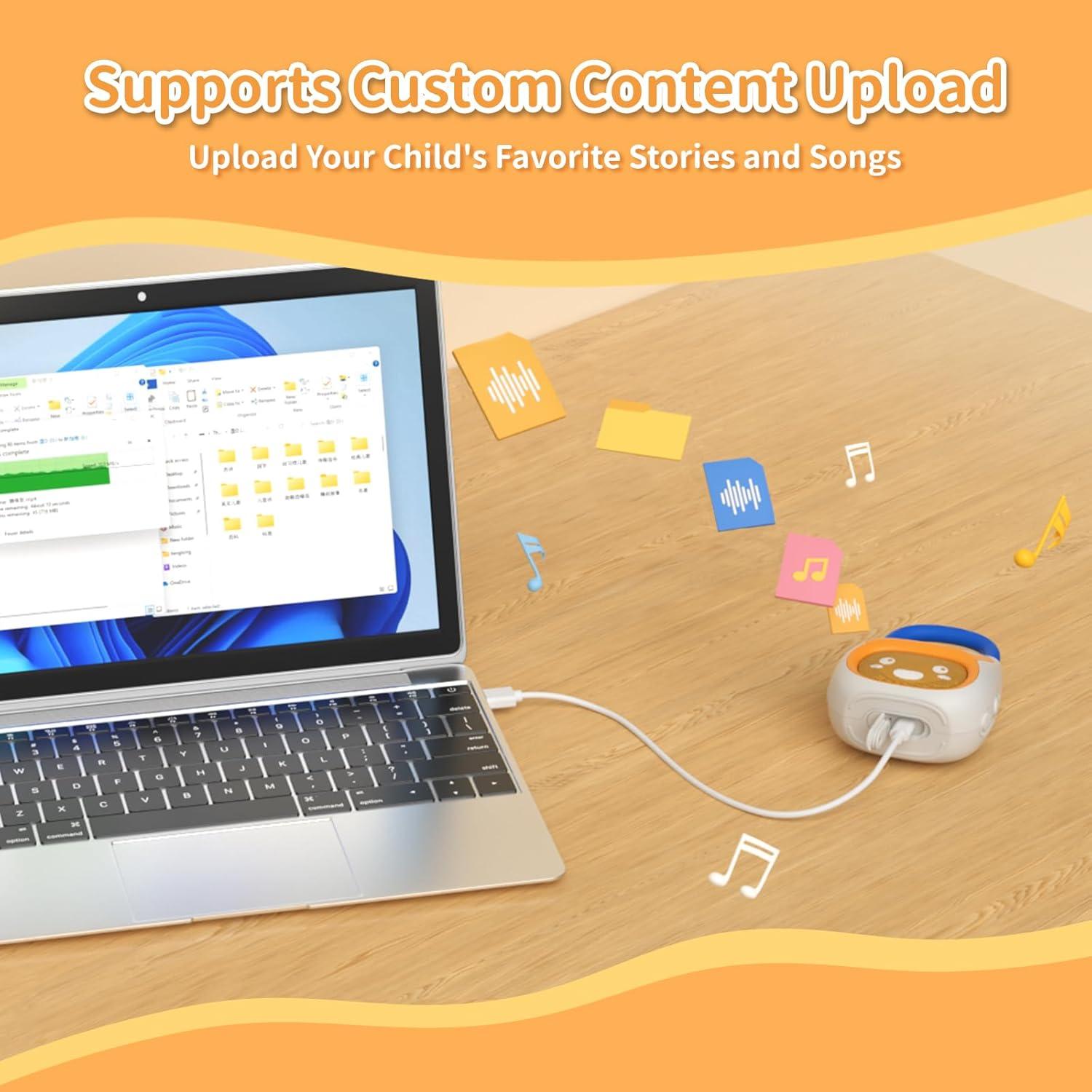 Reproductor de Música Portátil Alilo Pocket Bunny para Niños 1-6 Años