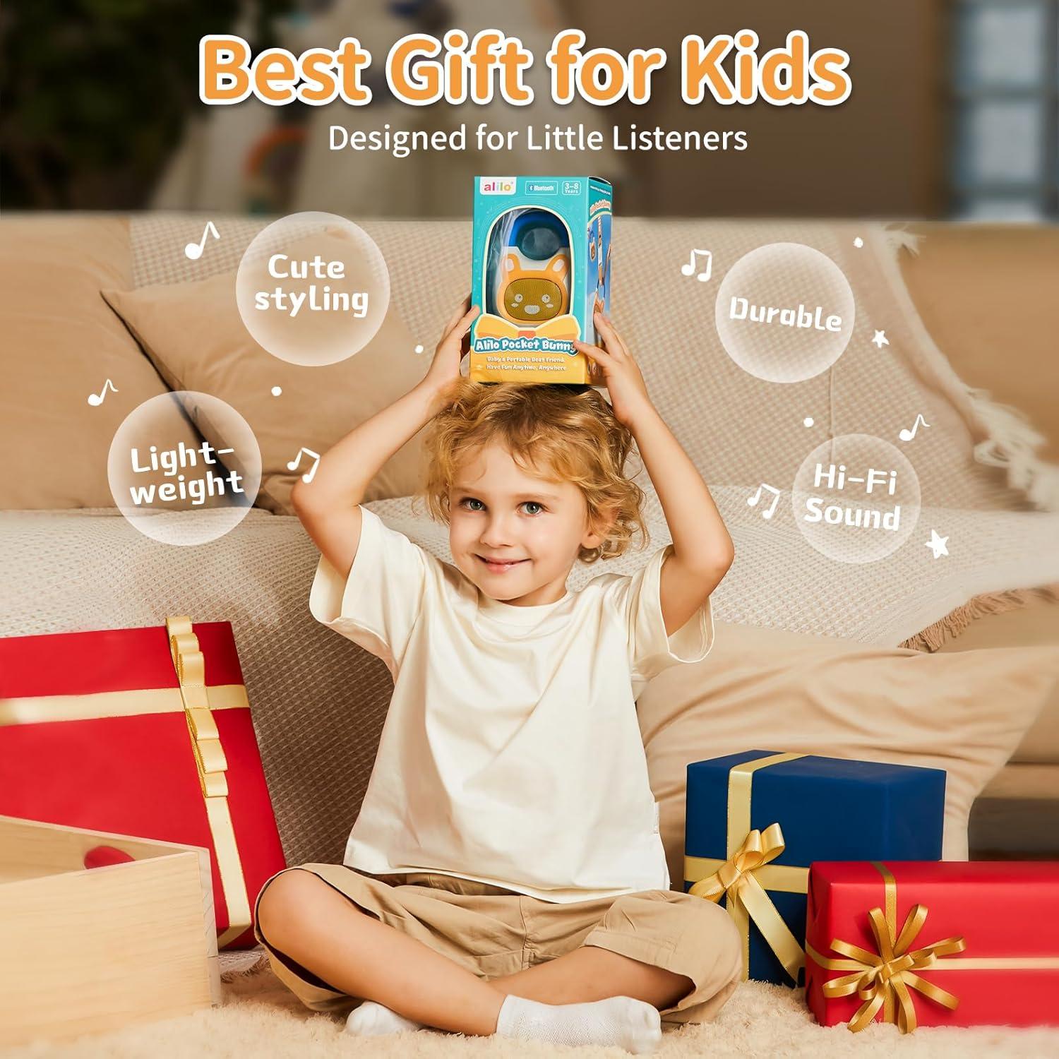 Reproductor de Música Portátil Alilo Pocket Bunny para Niños 1-6 Años