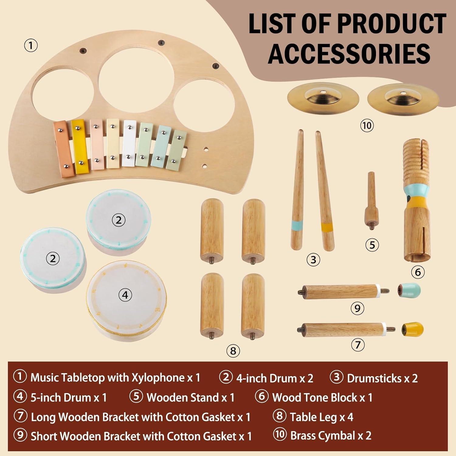 Juego de Batería Montessori Meytccve para Niños 1-3 Años
