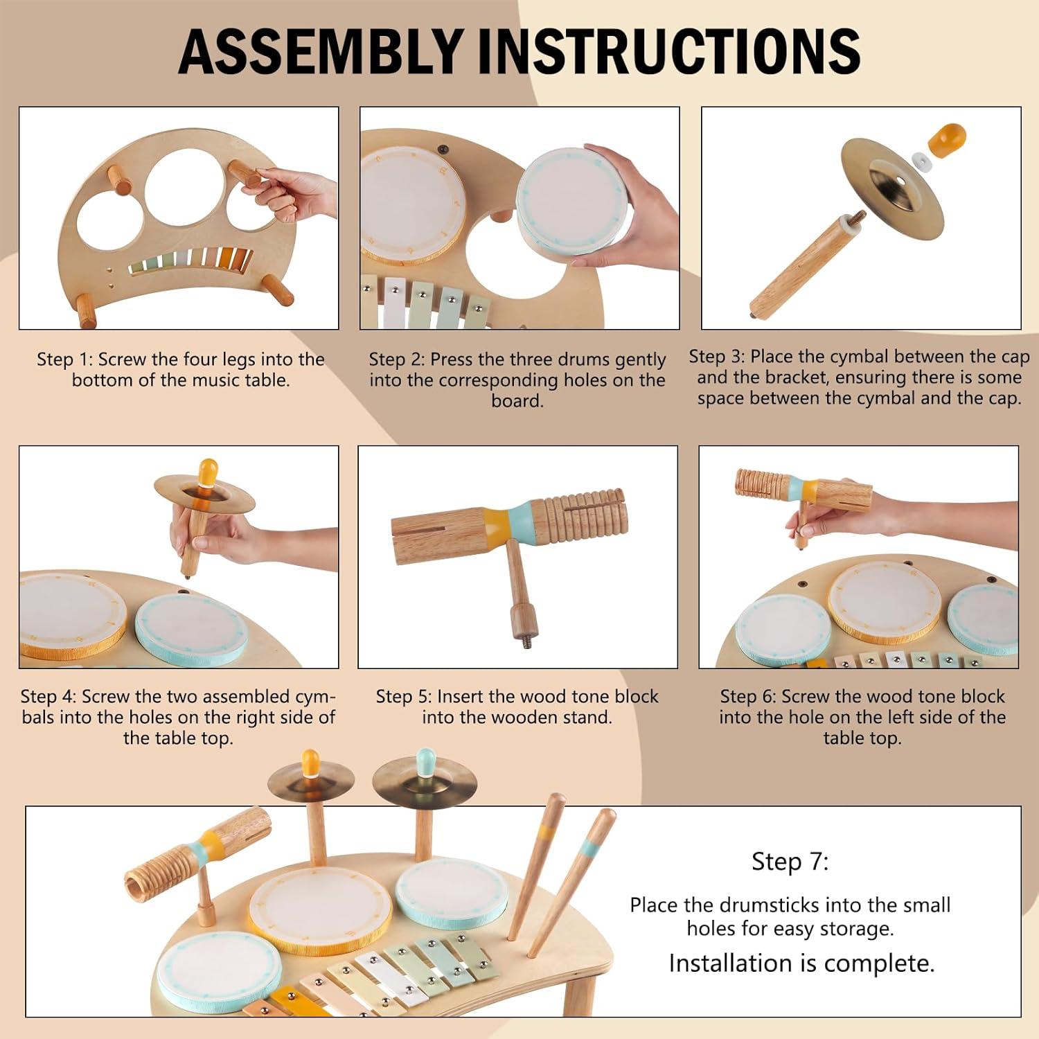 Juego de Batería Montessori Meytccve para Niños 1-3 Años