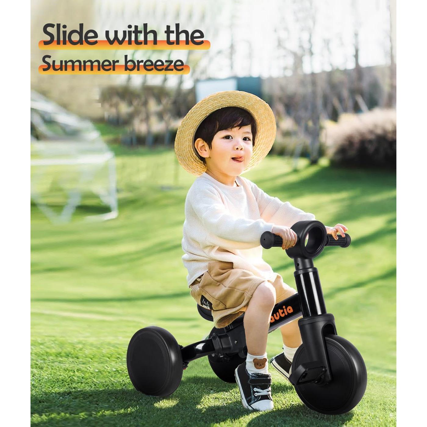 Triciclo 4 en 1 Bautia para Niños 1-3 Años, Bicicleta de Equilibrio