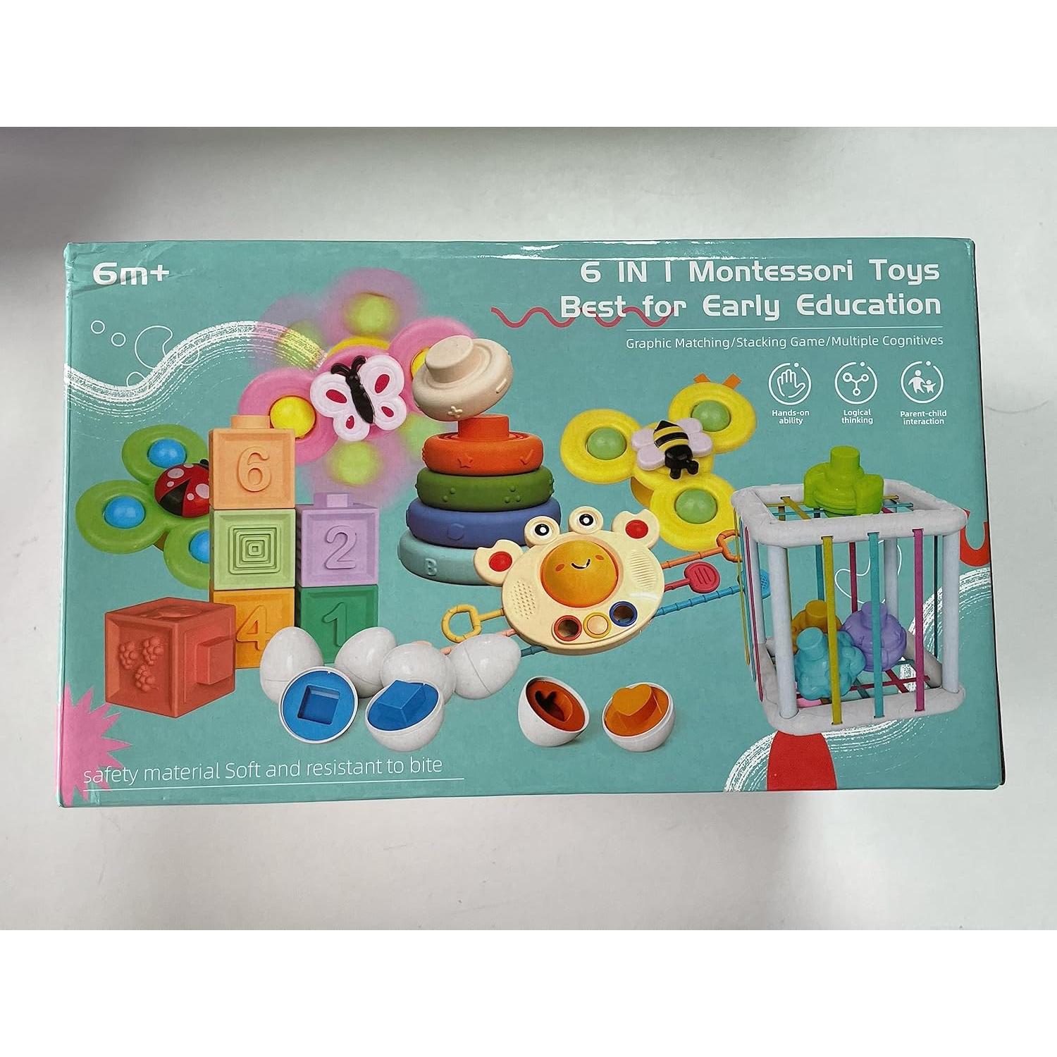 Juguetes Montessori para Bebés 6 en 1 - Weilim, 27 Piezas