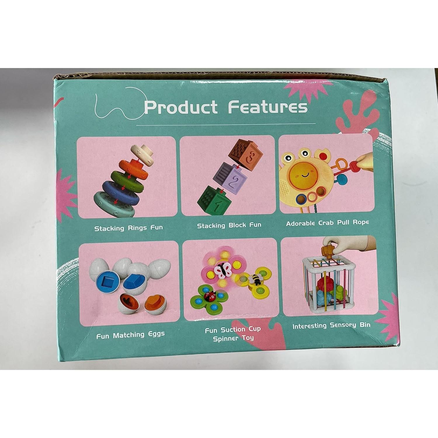 Juguetes Montessori para Bebés 6 en 1 - Weilim, 27 Piezas