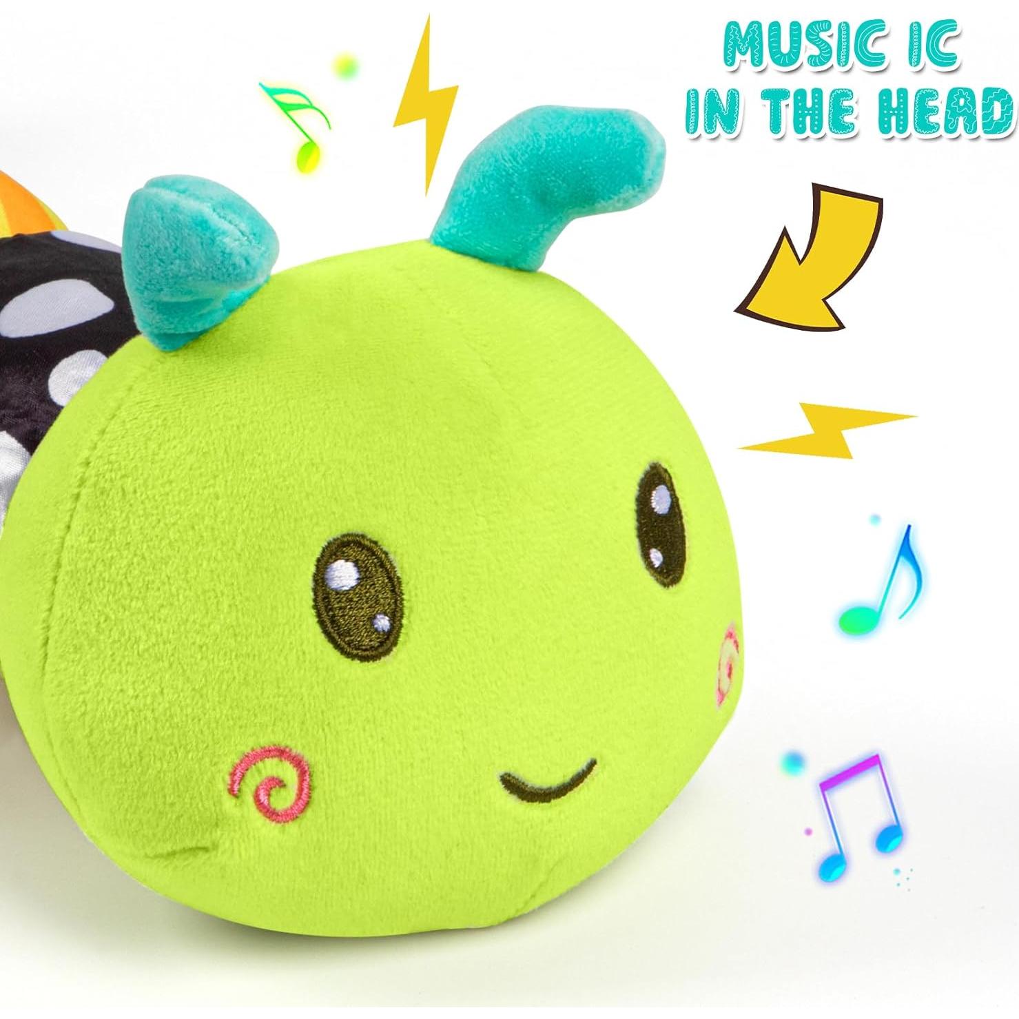 Juguete Musical de Peluche Tohibee Oruga Sensorial 0-18 Meses