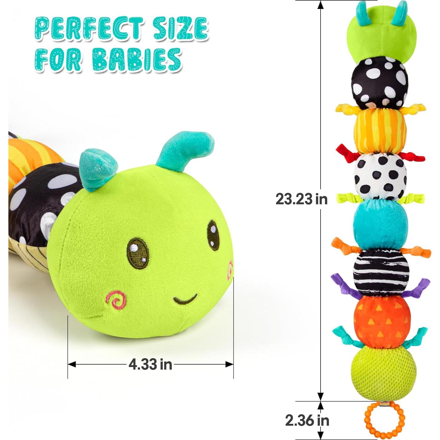 Juguete Musical de Peluche Tohibee Oruga Sensorial 0-18 Meses