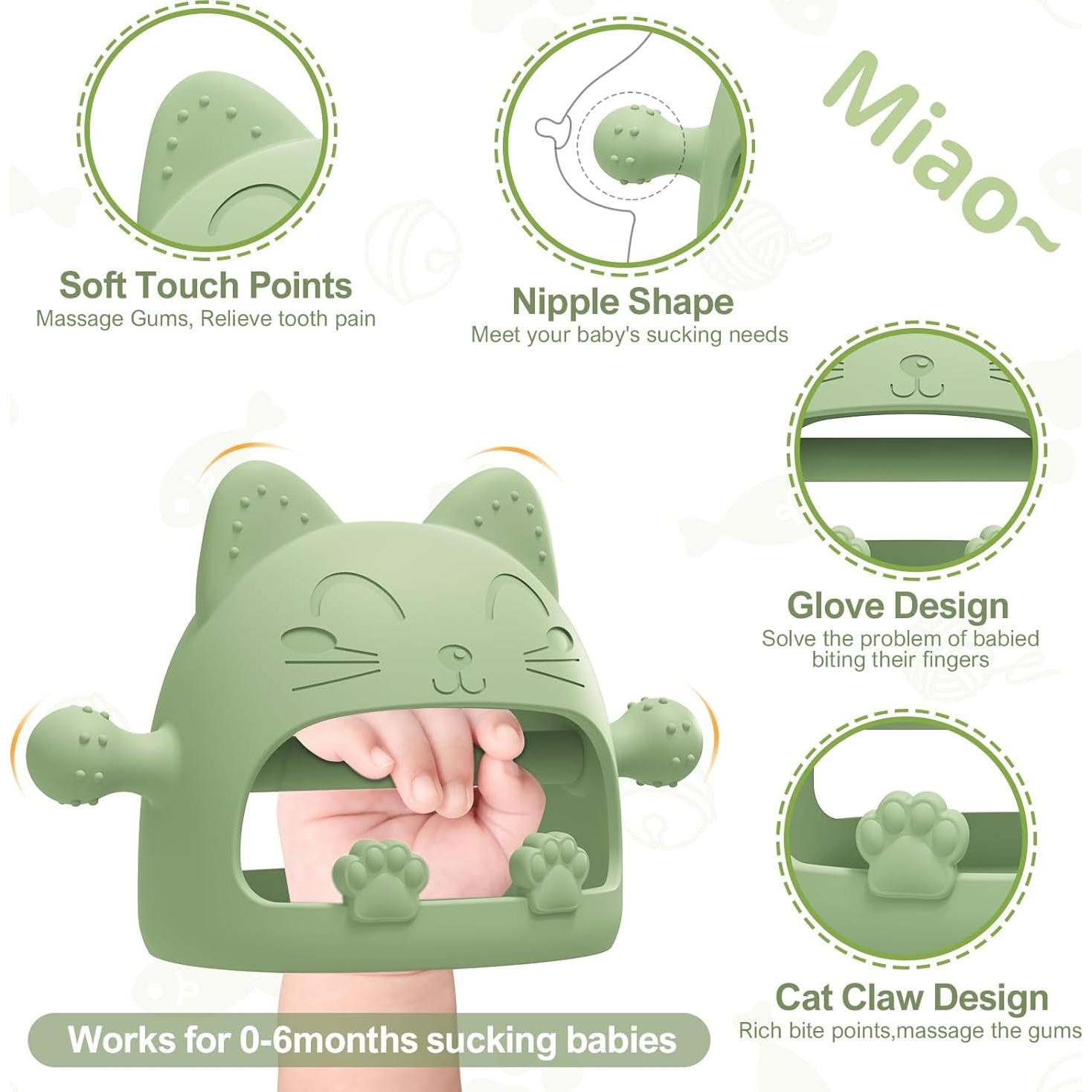 Mordedor para Bebés YomauiYee Gato Caricatura 0-6 Meses