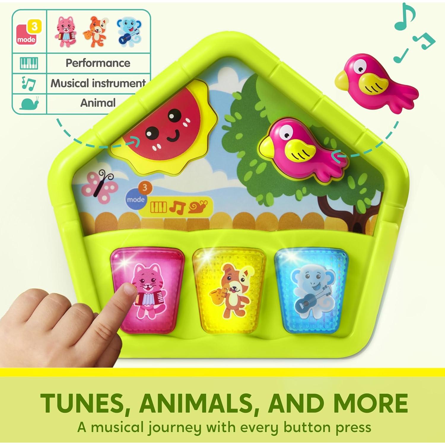 SYNCFUN Baby Toys, Montessori Toys for 1 Year Old, Tummy Time Gift, Learning Crawl Snail Busy Activity Cube, Educational Toddler Present with Music, Birthday Gifts for Boys and Girls Aged 1-3