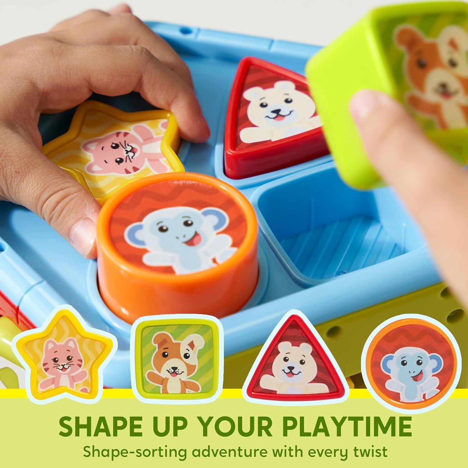 SYNCFUN Baby Toys, Montessori Toys for 1 Year Old, Tummy Time Gift, Learning Crawl Snail Busy Activity Cube, Educational Toddler Present with Music, Birthday Gifts for Boys and Girls Aged 1-3