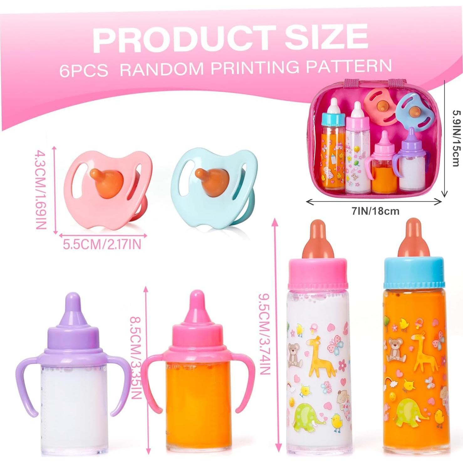 Conjunto de Alimentación de Muñeca Fash n Kolor 6 Piezas