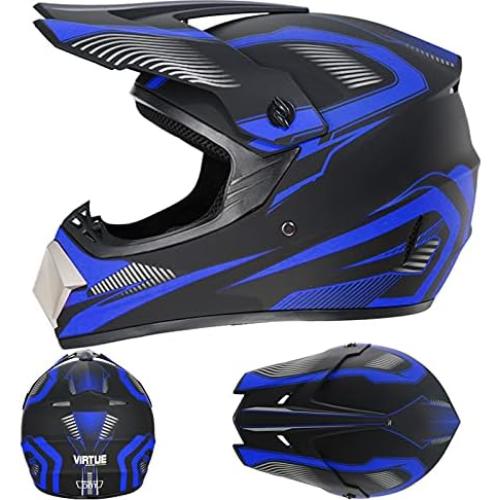 Casco Integral Senhill para Motocross con Guantes y Gafas
