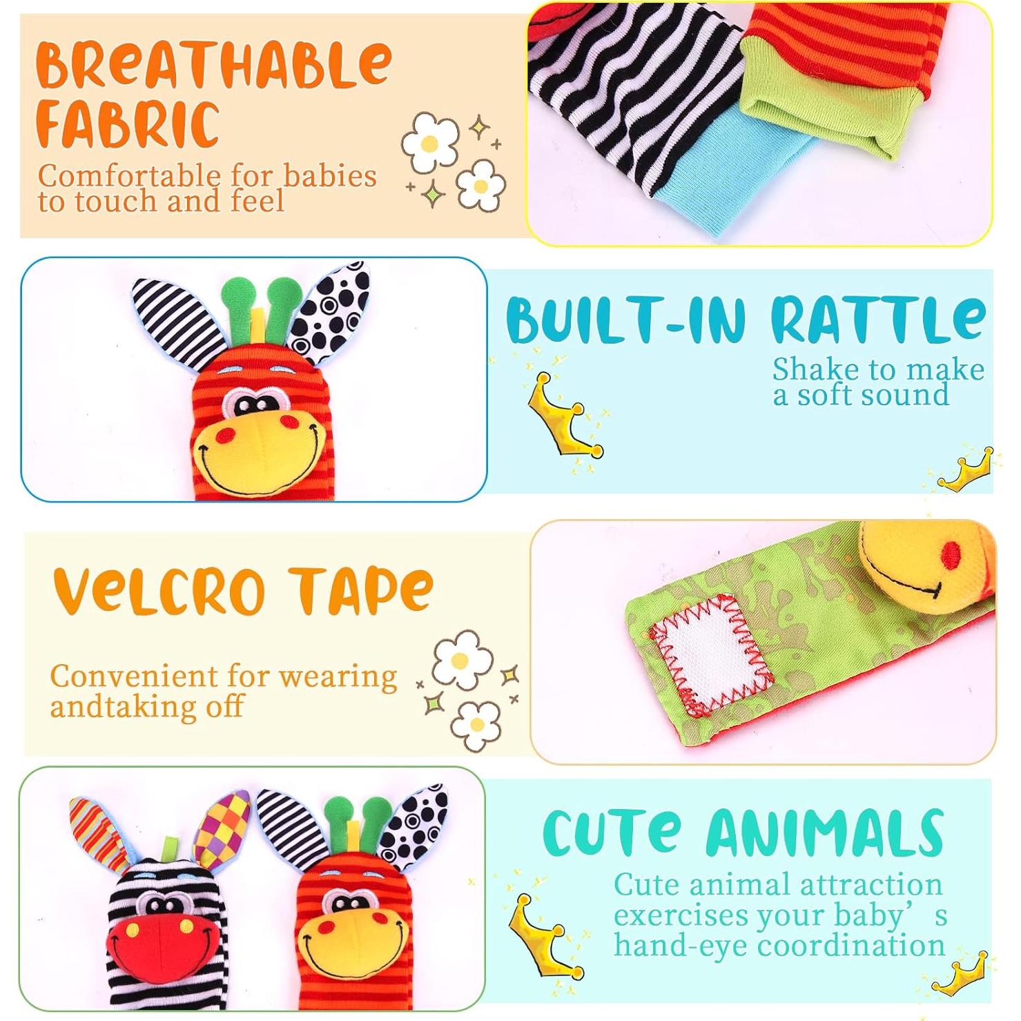 Conjunto de Juguetes Sensoriales para Bebés PADONISE - 4 Piezas