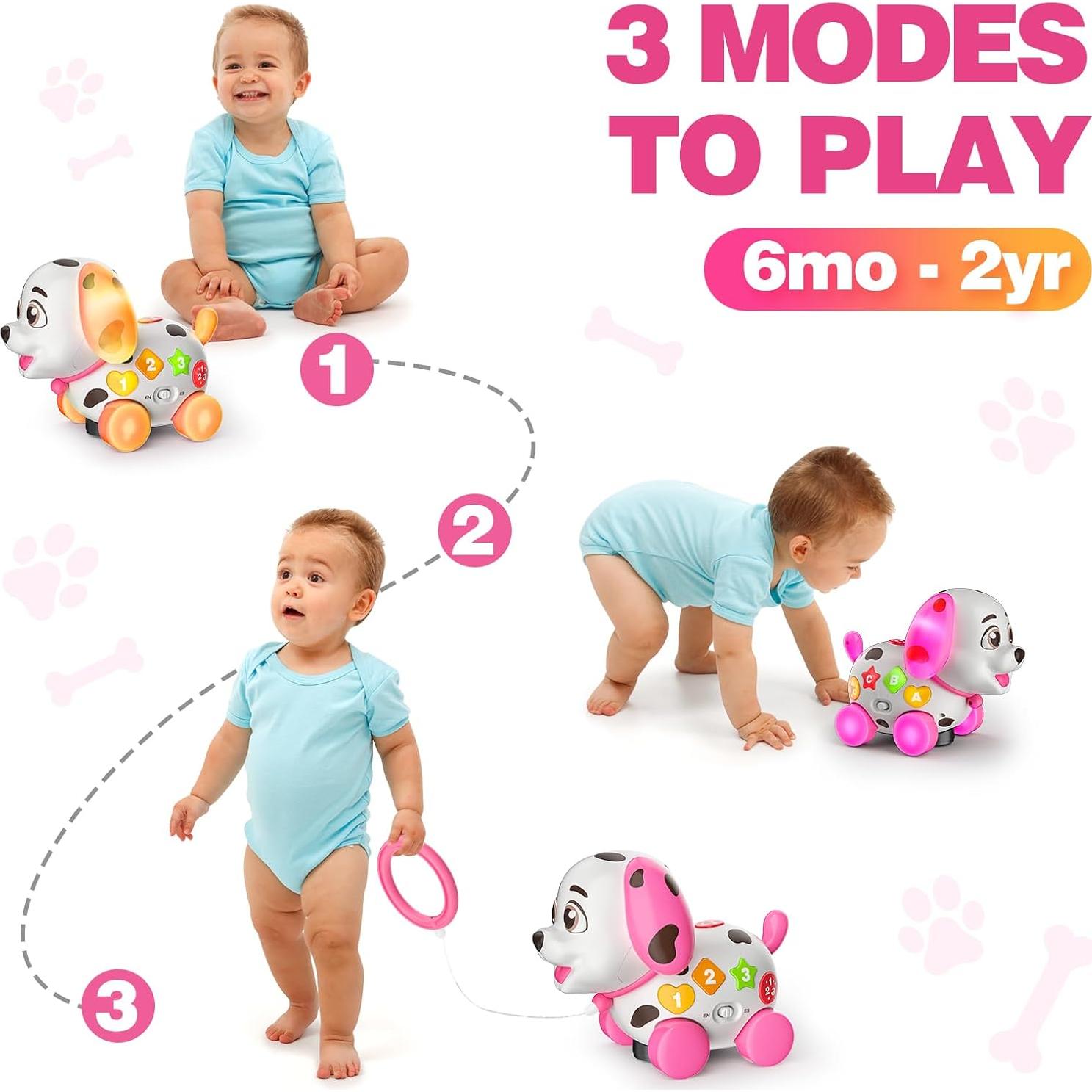 Juguete Musical 3-en-1 BQU para Bebés 6-18 Meses Rosa