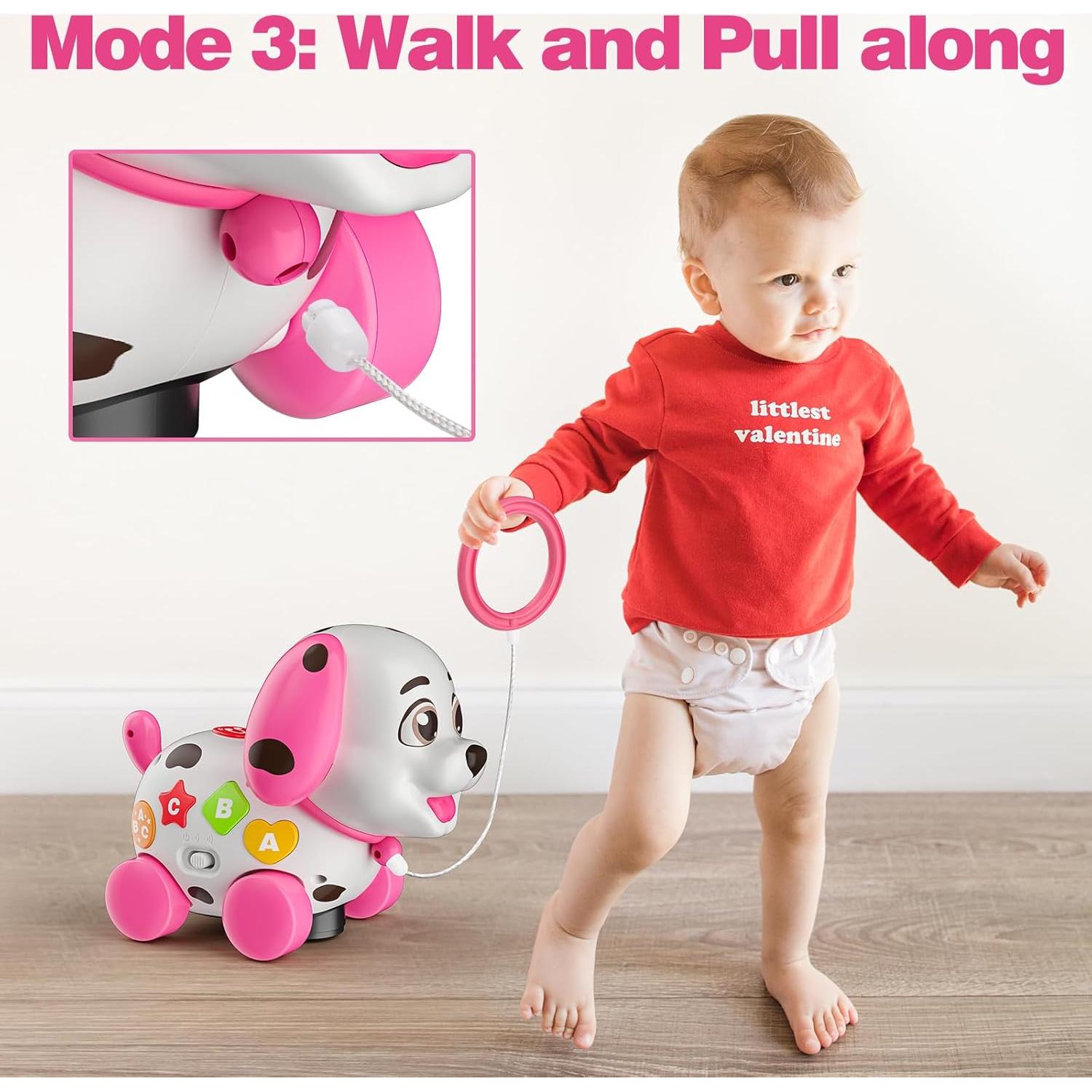 Juguete Musical 3-en-1 BQU para Bebés 6-18 Meses Rosa