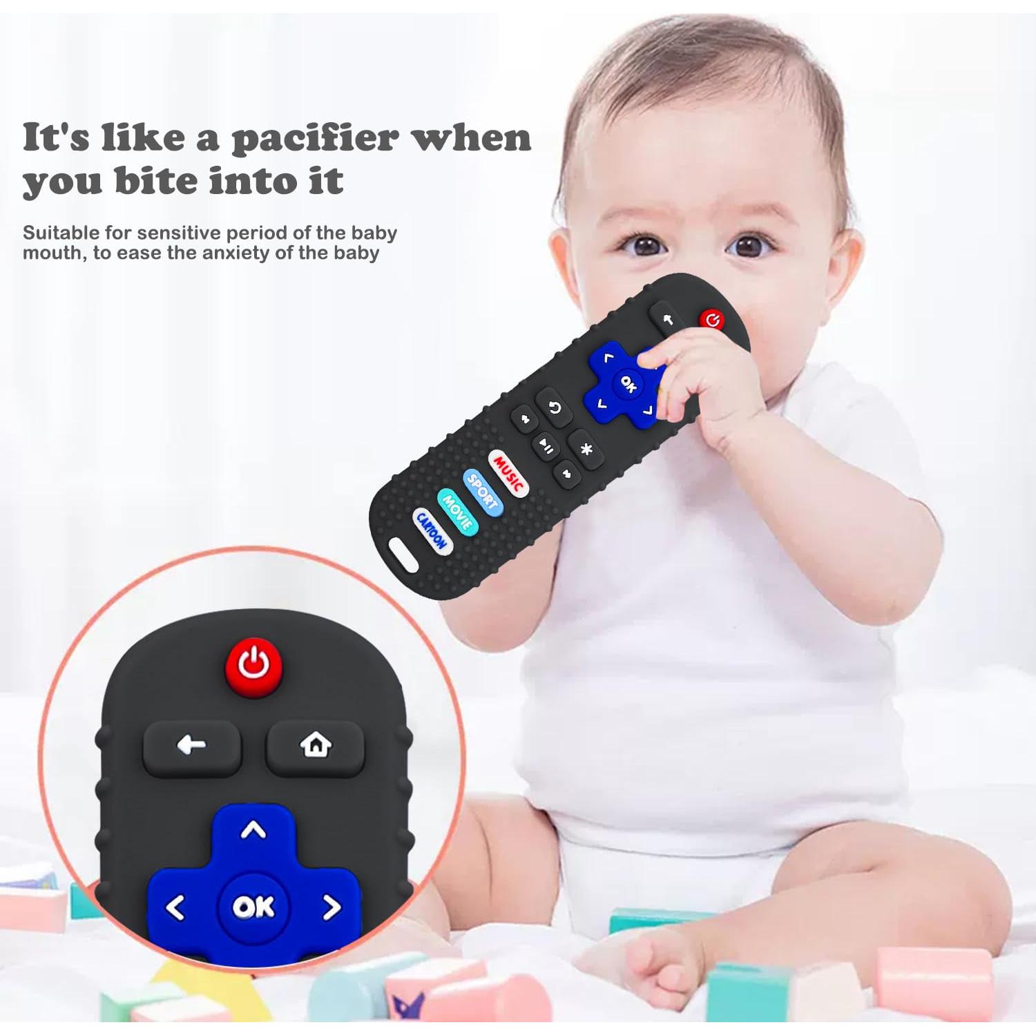 Paquete de 3 Mordedores de Silicona Control Remoto Bebés