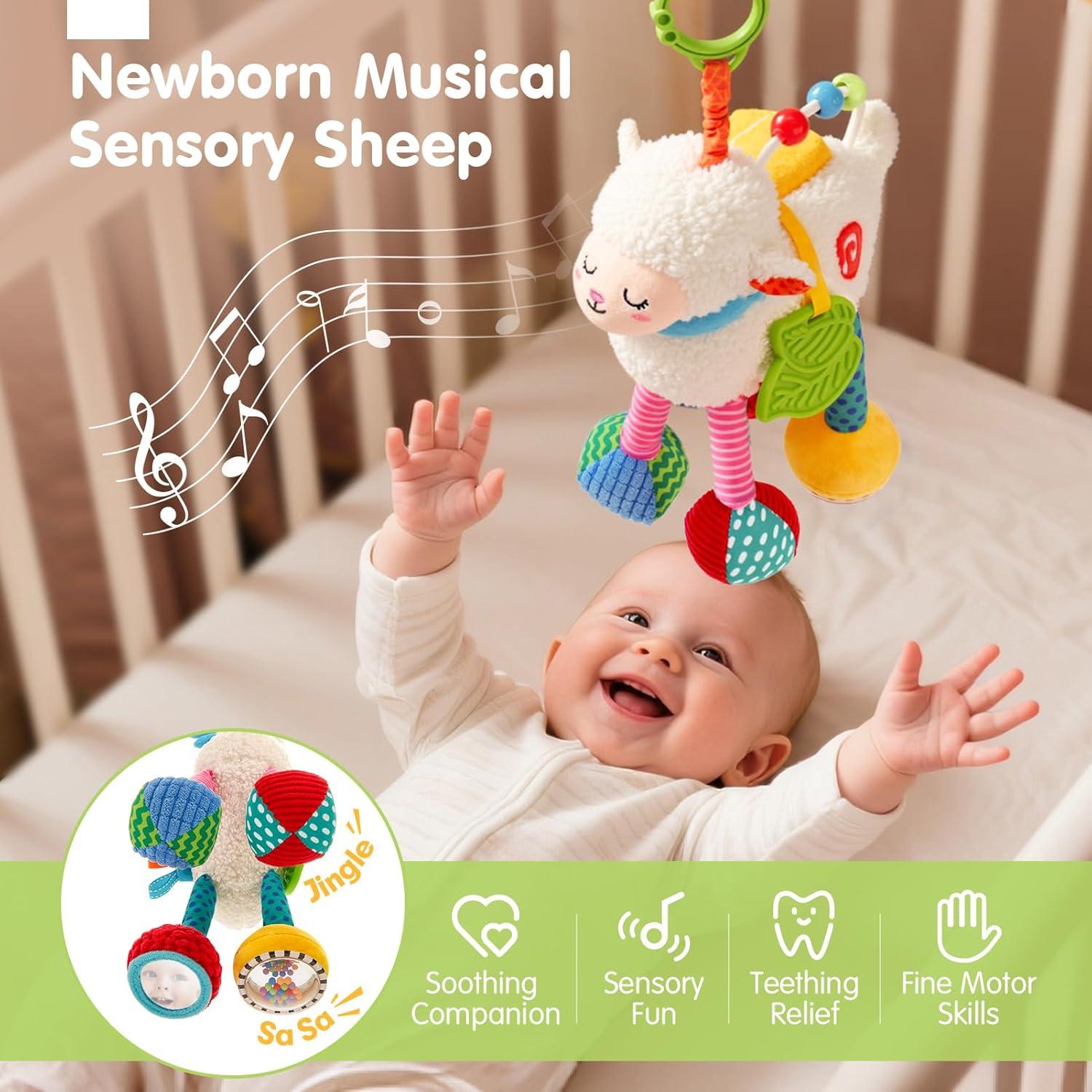 Juguete Sensorial para Bebés Hahaland Cordero Musical 0-6 Meses