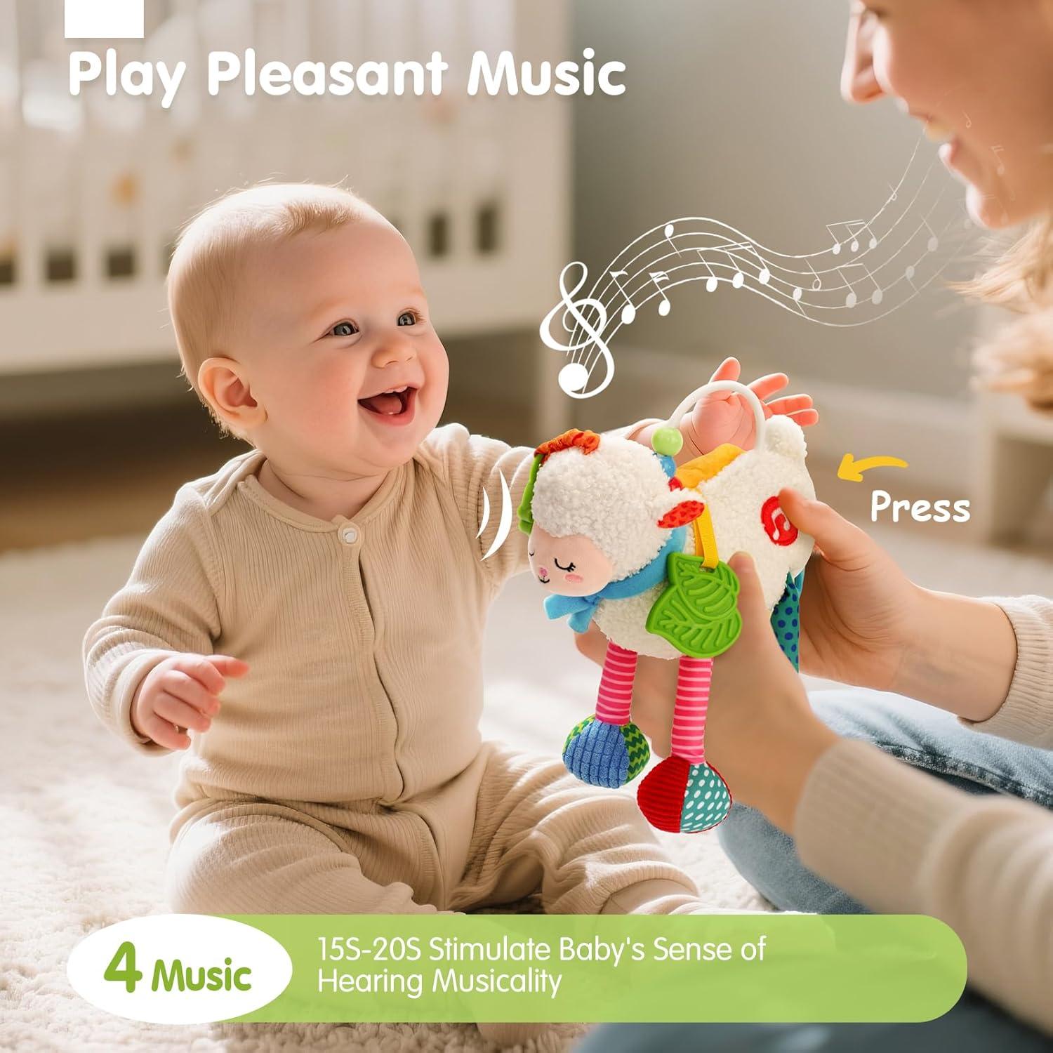 Juguete Sensorial para Bebés Hahaland Cordero Musical 0-6 Meses