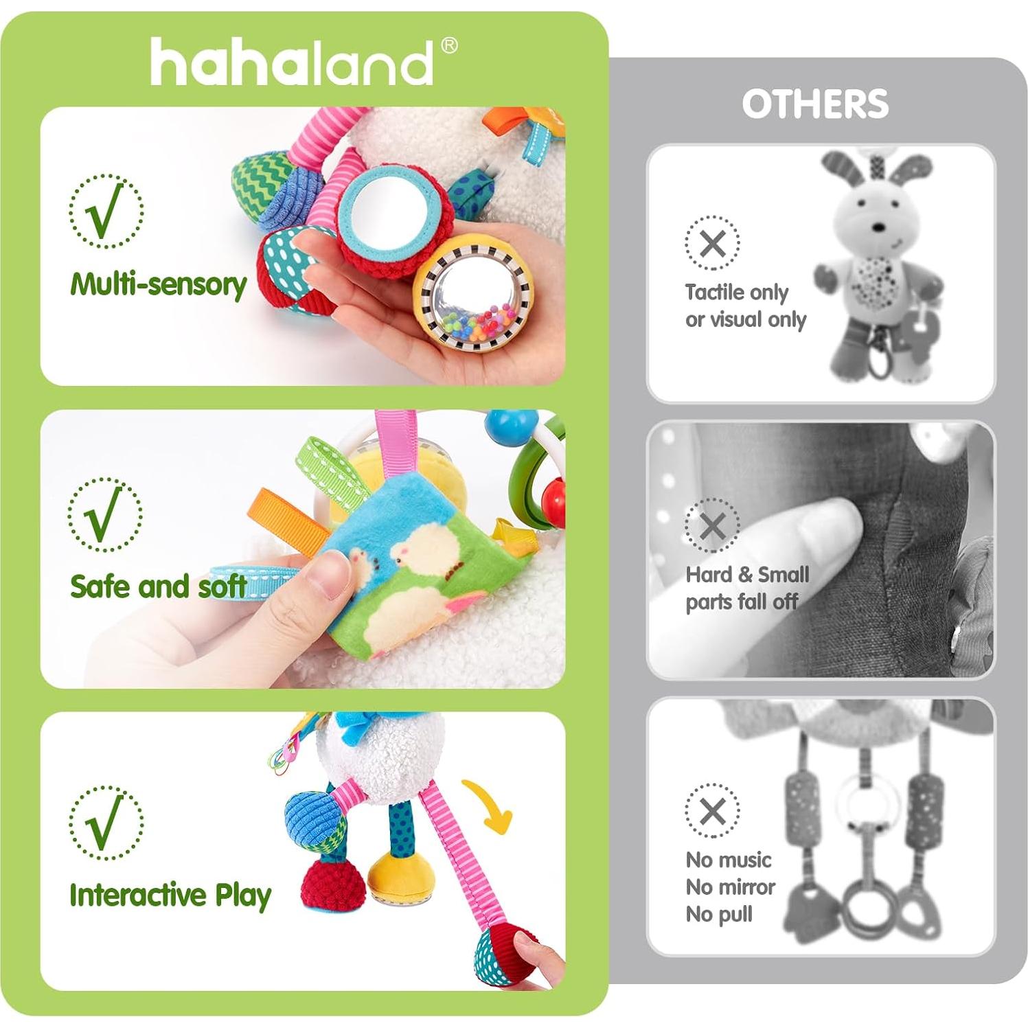 Juguete Sensorial para Bebés Hahaland Cordero Musical 0-6 Meses