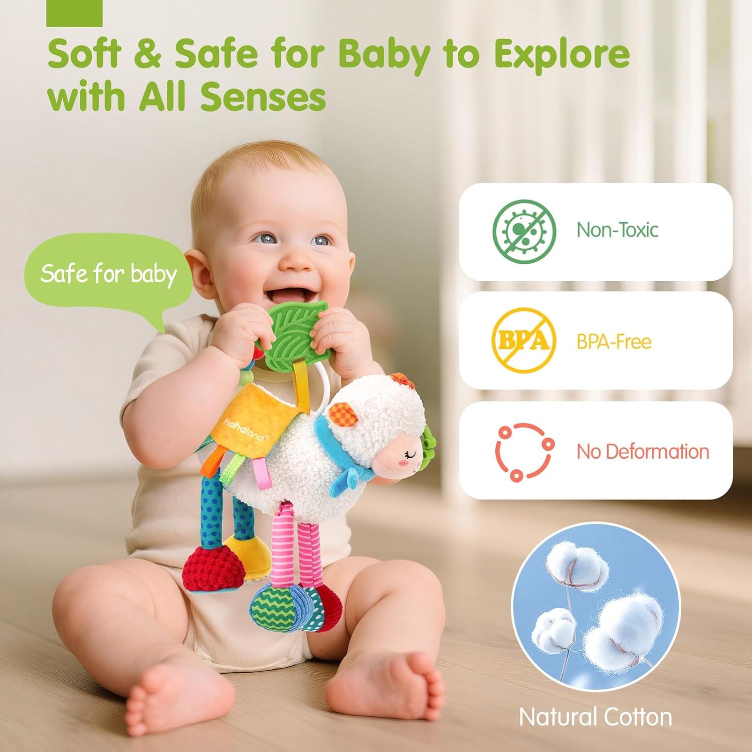 Juguete Sensorial para Bebés Hahaland Cordero Musical 0-6 Meses