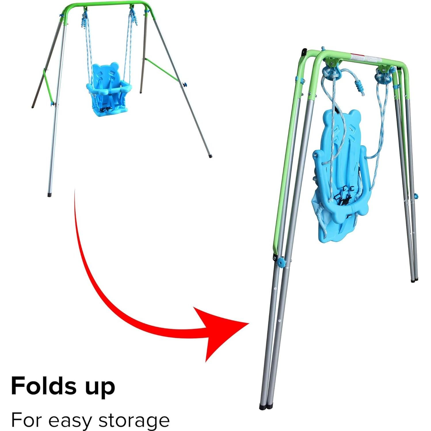 Columpio para Niños Sportspower - Interior/Exterior, Azul, 132x140x119 cm