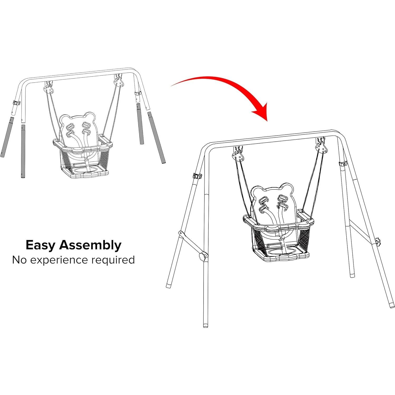 Columpio para Niños Sportspower - Interior/Exterior, Azul, 132x140x119 cm