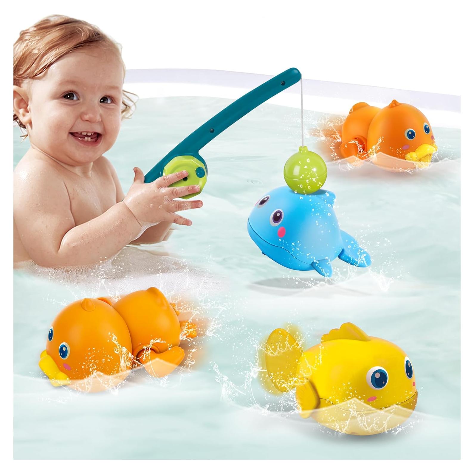 Juguetes de baño Dwi Dowellin para bebés - Juegos de pesca magnéticos