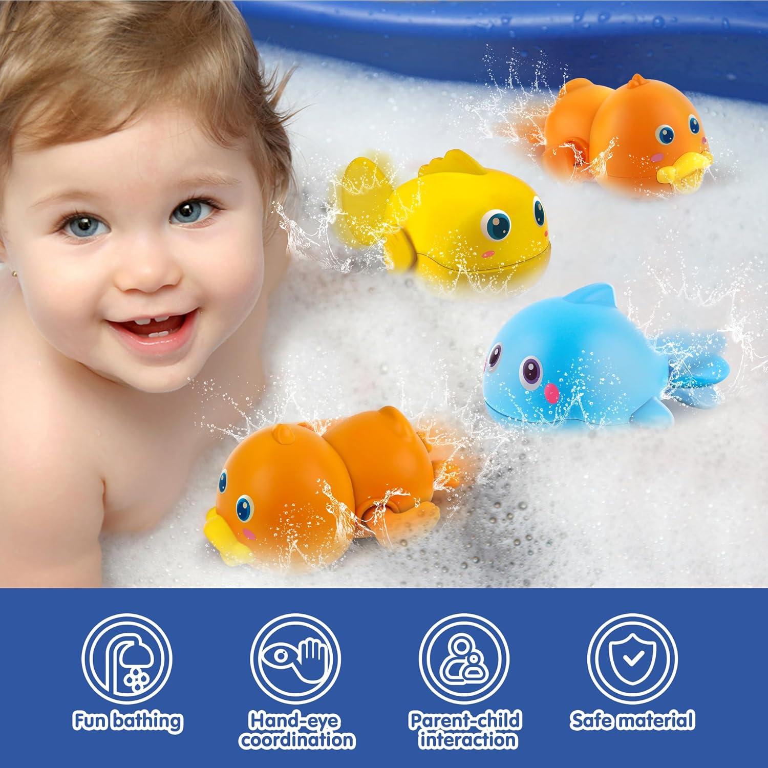 Juguetes de baño Dwi Dowellin para bebés - Juegos de pesca magnéticos