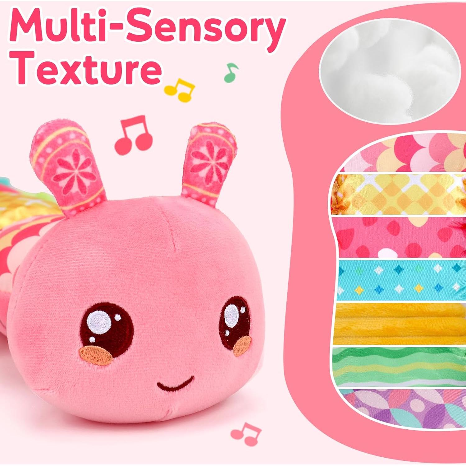 Juguete de Oruga Musical de Peluche Thremhoo para Bebés 0-6 Meses