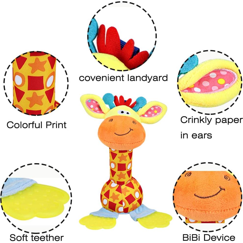 Sonajero de Jirafa YOYIKER para Bebés 0-12 Meses - Juguete Sensorial