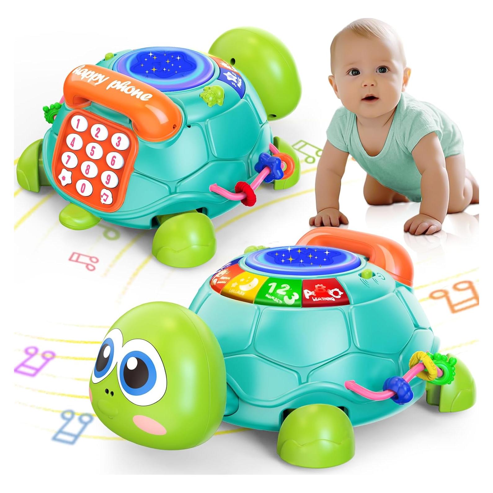 Tortuga Musical para Gatear Meehuan 6-12 Meses con Luz y Sonido