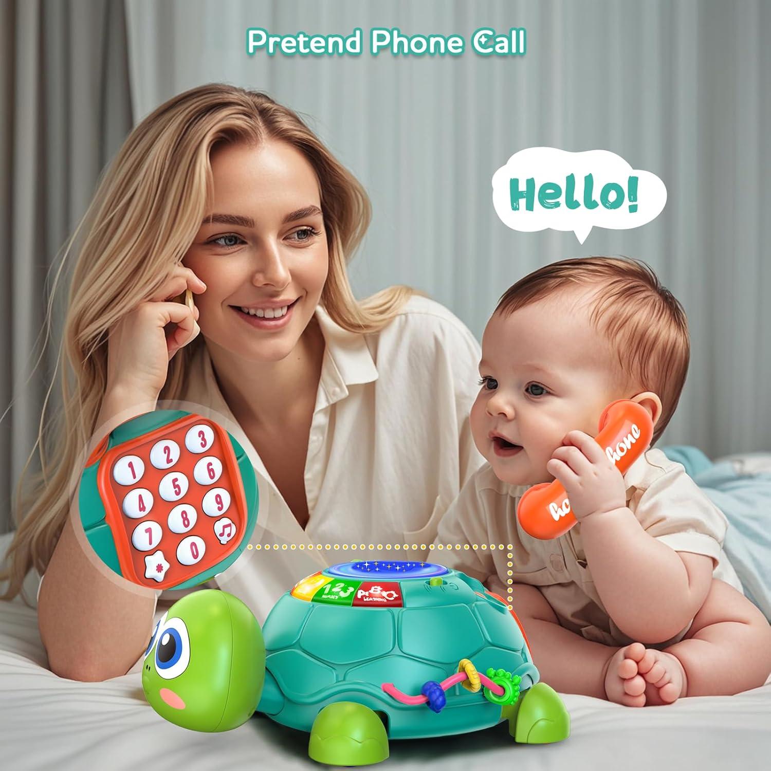 Tortuga Musical para Gatear Meehuan 6-12 Meses con Luz y Sonido