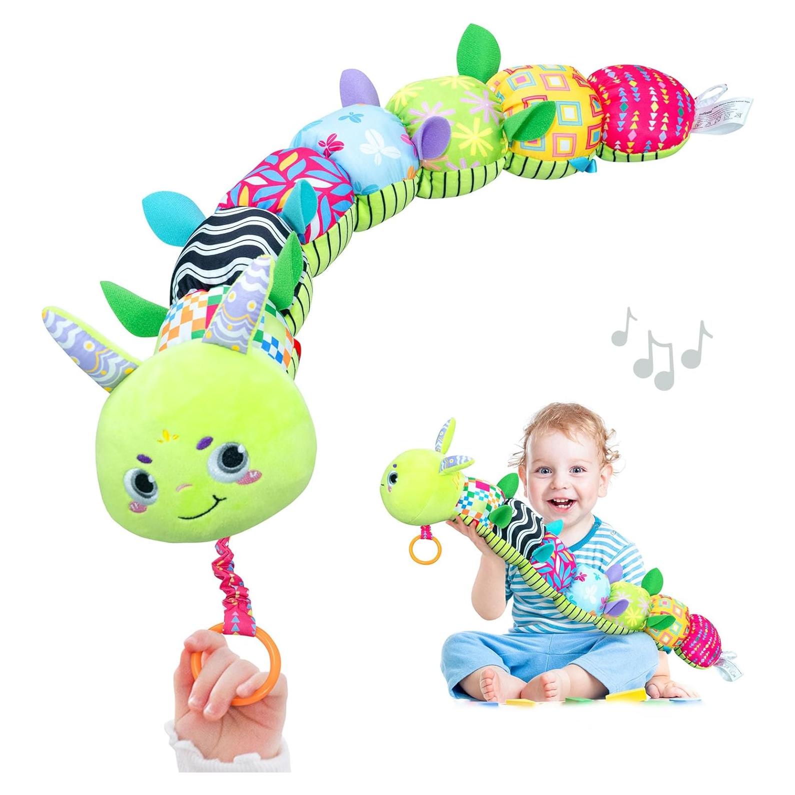 Juguete Sensorial Musical de Peluche Infinno Oruga Verde 0-2 Años